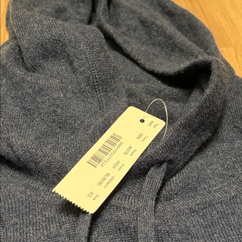 New Men’s J Crew Cashmere Blue Hoodie - Picture 3 of 8